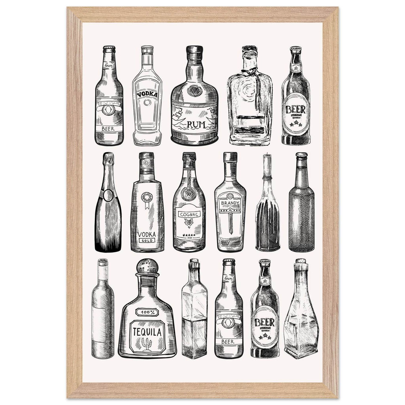 Gin Tonic Cocktail Recipe Classic Bar Print - Vibrantwalls