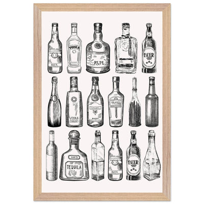 Gin Tonic Cocktail Recipe Classic Bar Print - Vibrantwalls
