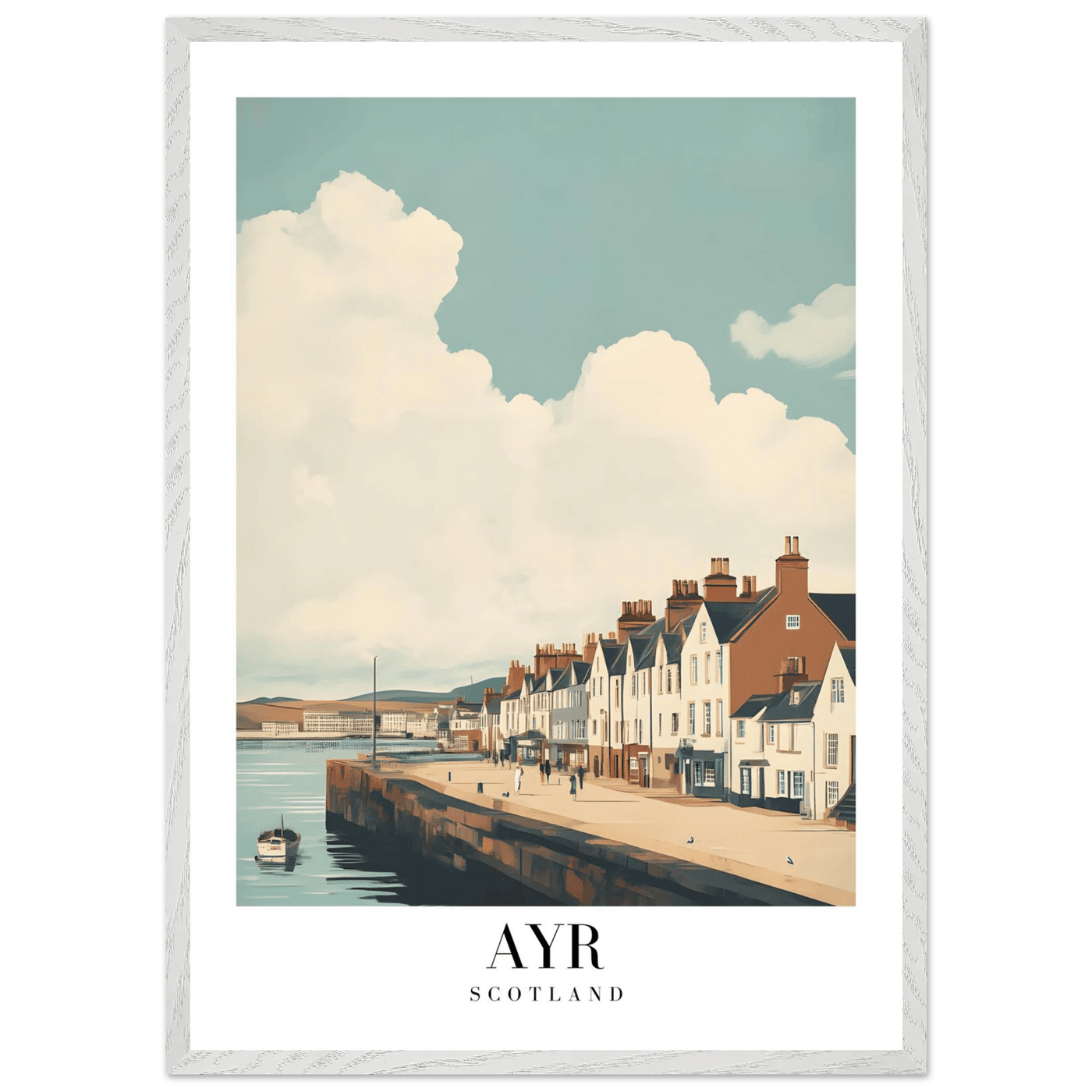 Ayr Scotland Framed Poster – Coastal Charm Wall Art with Vintage Vibe & Wooden Frame - Vibrantwalls
