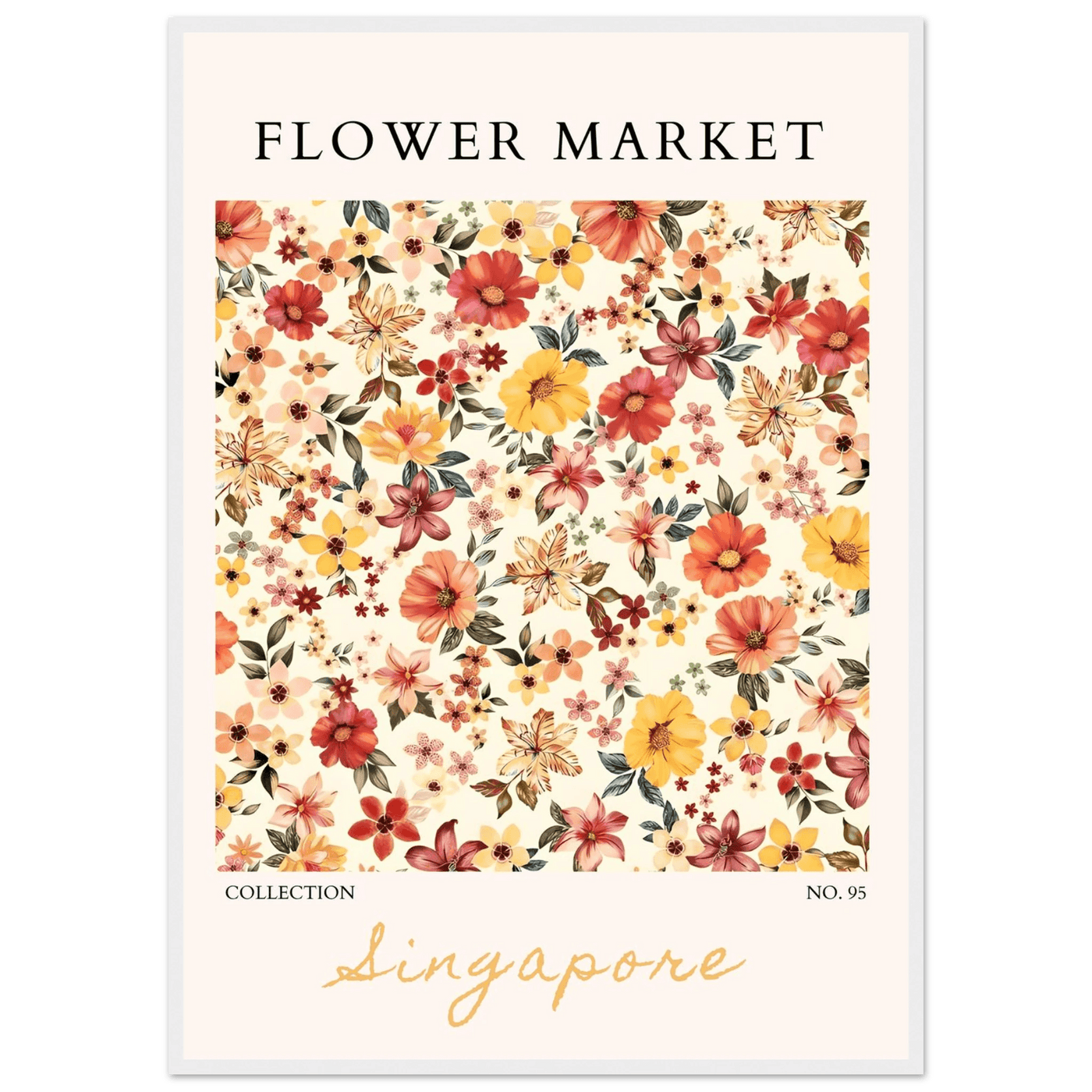 Flower Market Collection Framed Posters – Vibrant Floral Art Prints | Ready-to-Hang in Your Choice of Frame - Vibrantwalls
