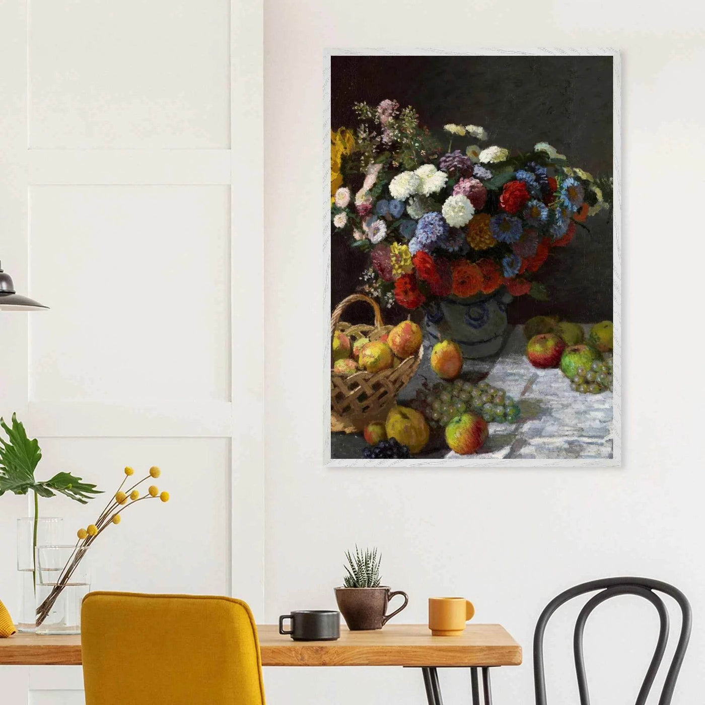 Still Life Wall Art Print of Flowers and Fruit for Elegant Home Decor - Vibrantwalls