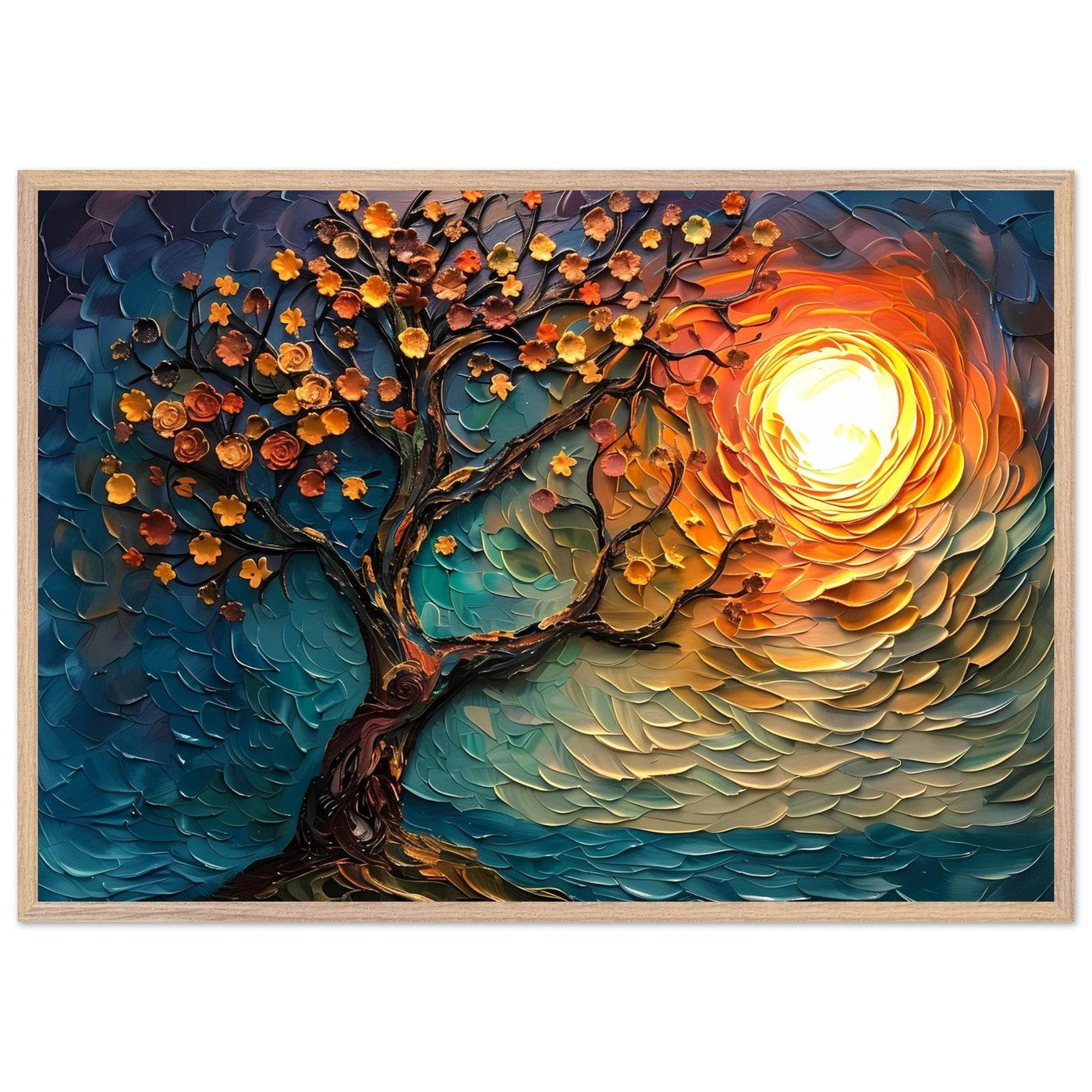 Tree of Life Textured Sunset Palette - Vibrantwalls