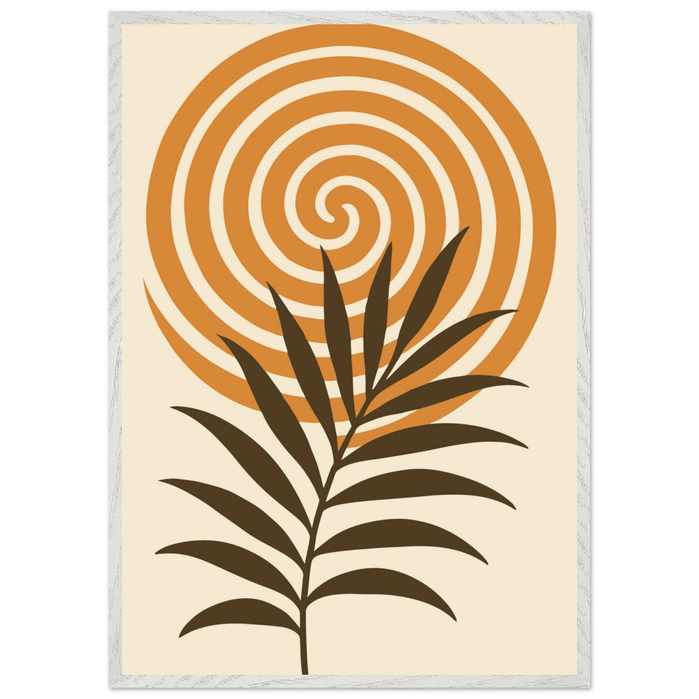 Abstract Palm Leaf & Swirl - Vibrantwalls