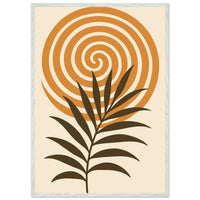 Abstract Palm Leaf & Swirl - Vibrantwalls