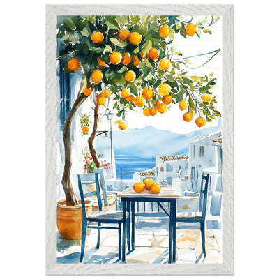 Mediterranean Lemon Tree Decor with Sea View Charm - Vibrantwalls