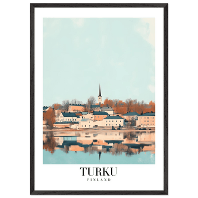 Turku Finland Framed Poster – Serene Nordic Travel Wall Art with Wooden Frame - Vibrantwalls