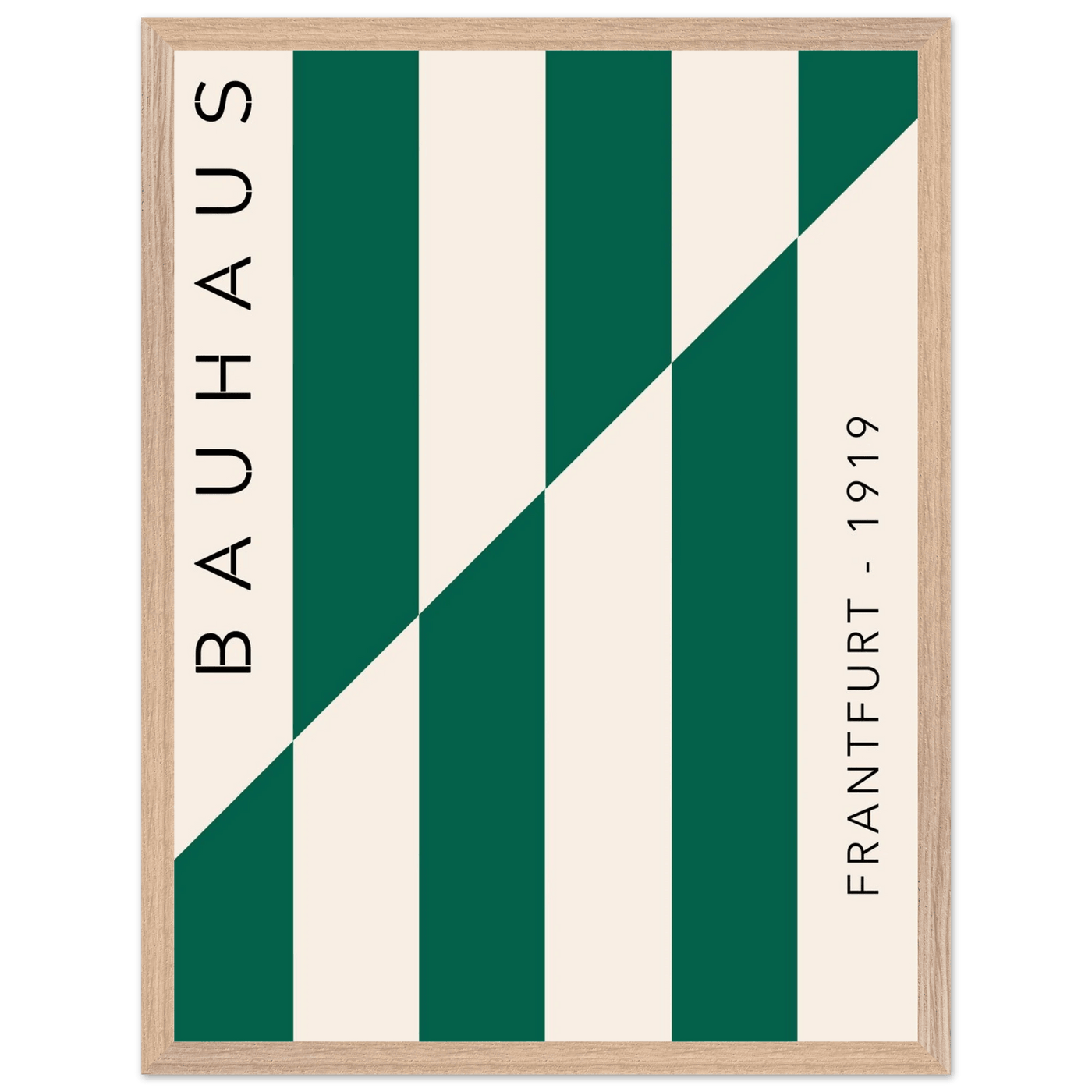 Bauhaus Emerald Green & Cream Modern - Vibrantwalls