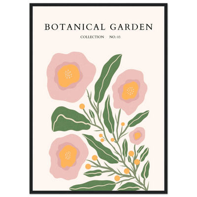Botanical Garden Collection Framed Poster - Abstract Floral Art Prints in Soft Pinks & Greens | Ready-to-Hang - Vibrantwalls