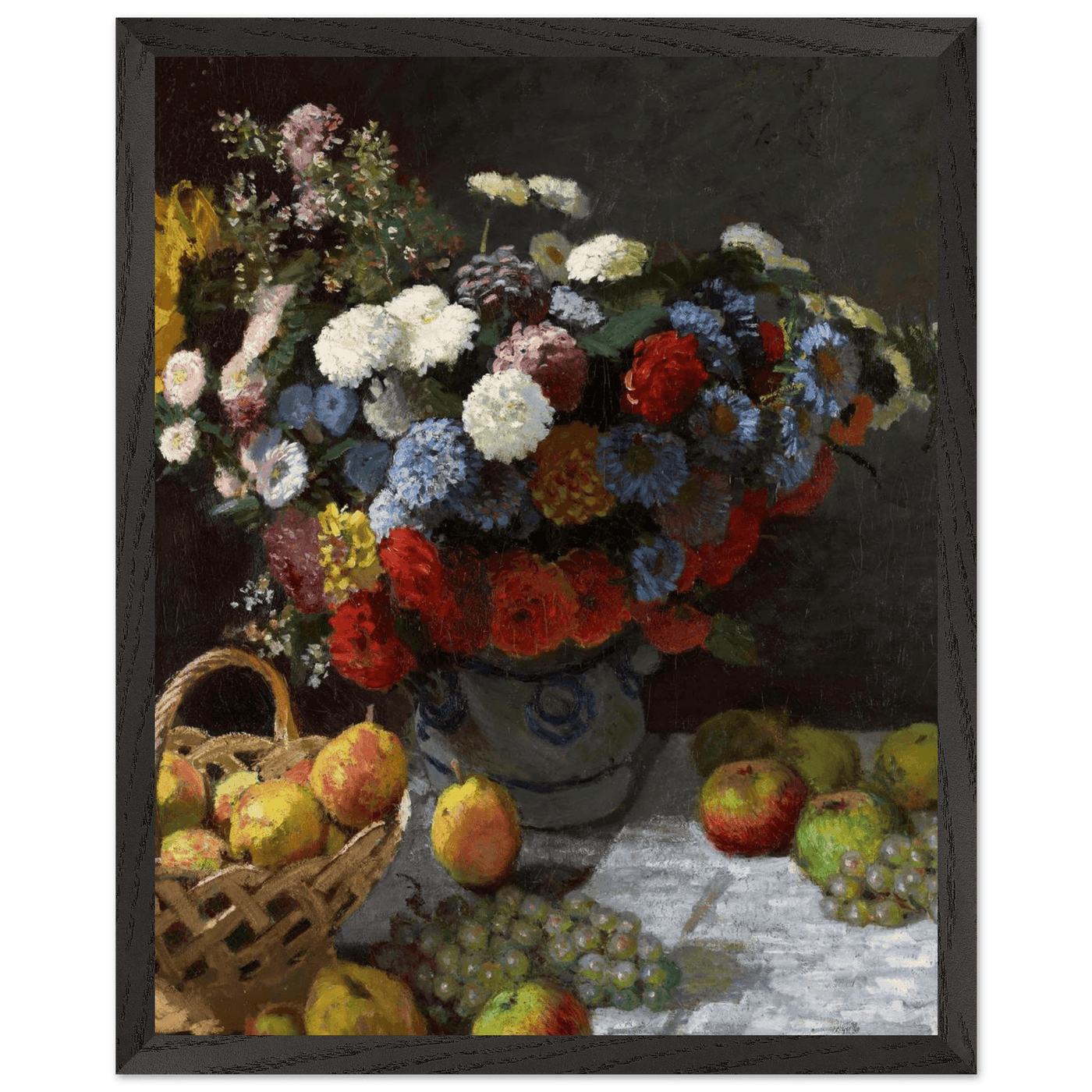 Still Life Wall Art Print of Flowers and Fruit for Elegant Home Decor - Vibrantwalls