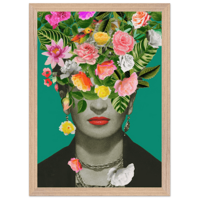 Floral Frida Artwork - Vibrant and Inspiring Home Decor - Vibrantwalls