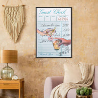 Retro Bar Guest Check Vintage Wall Art - Vibrantwalls