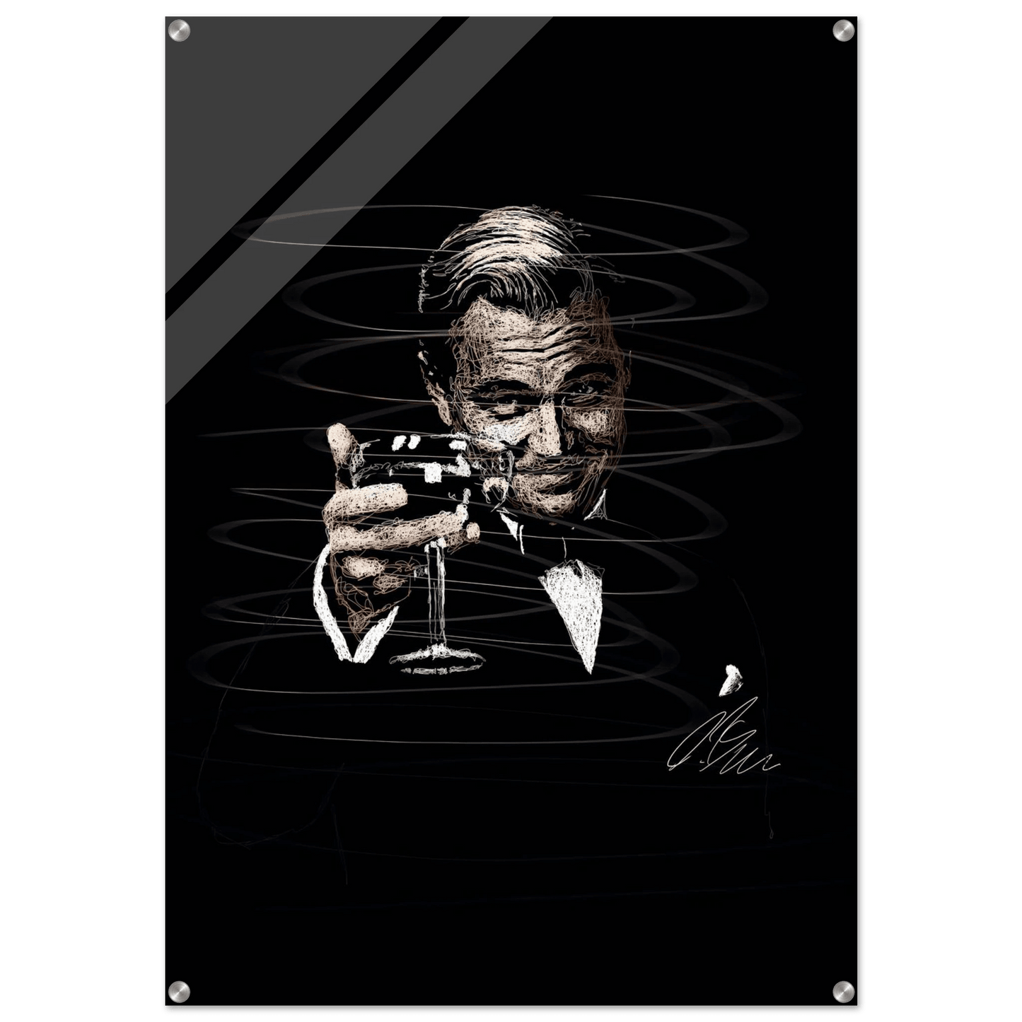 Gatsby Toast Acrylic Print – Iconic Sketch Art, Vibrant & Durable Wall Decor in Various Sizes - Vibrantwalls