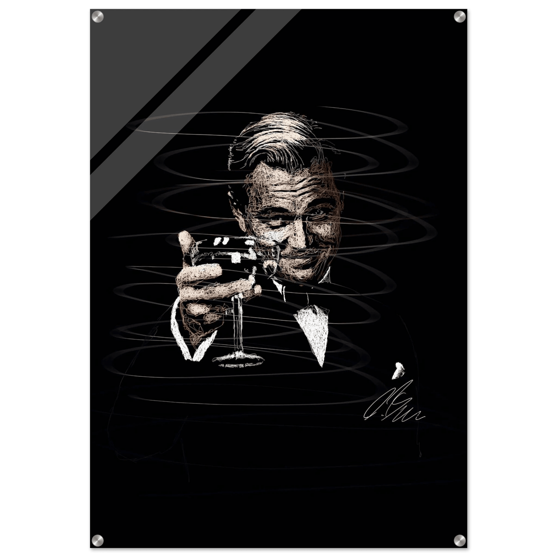 Gatsby Toast Acrylic Print – Iconic Sketch Art, Vibrant & Durable Wall Decor in Various Sizes - Vibrantwalls