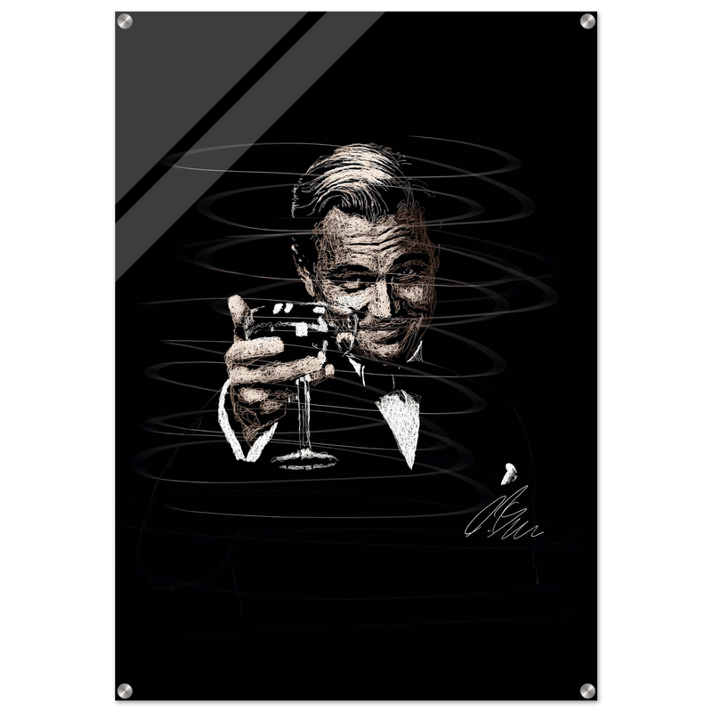 Gatsby Toast Acrylic Print – Iconic Sketch Art, Vibrant & Durable Wall Decor in Various Sizes - Vibrantwalls