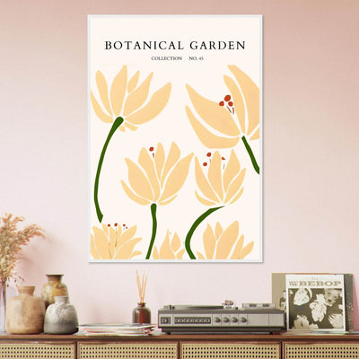 Botanical Garden Framed Art Print – Minimalist Floral Design & Nature-Inspired Posters | Ready-to-Hang - Vibrantwalls
