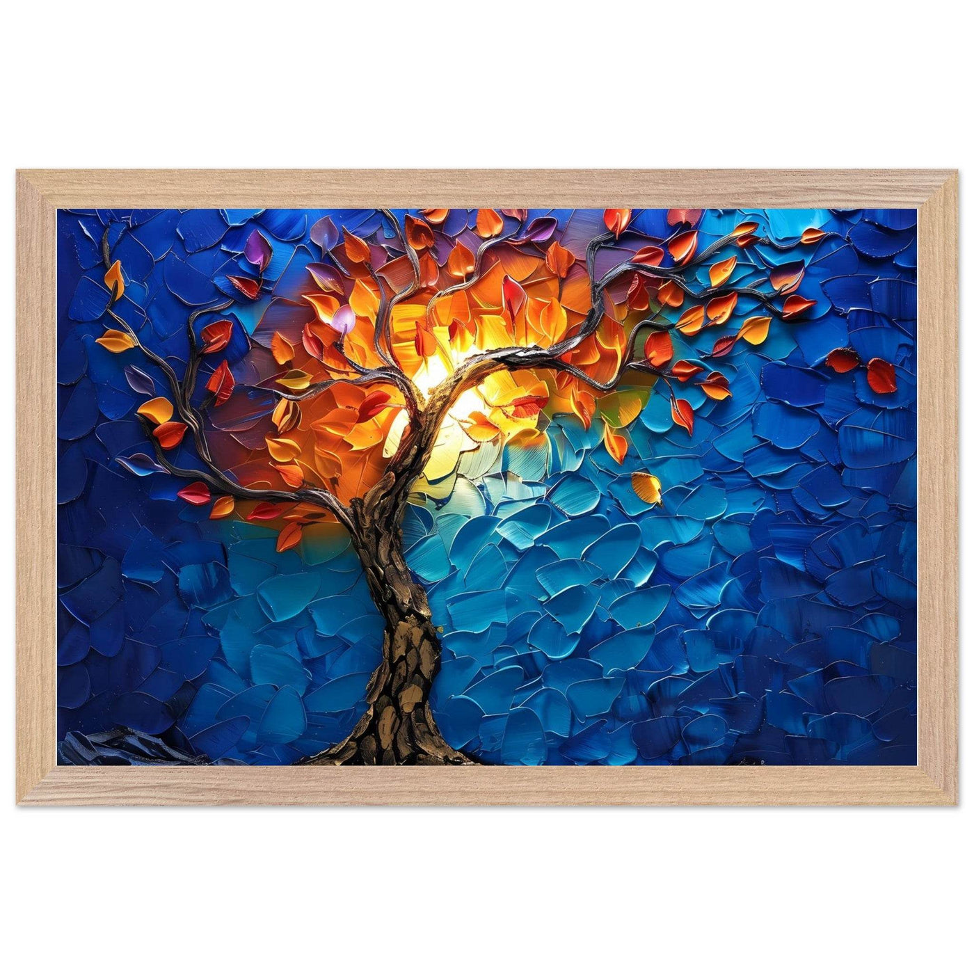 Vibrant Tree of Life Palette Knife Art - Vibrantwalls