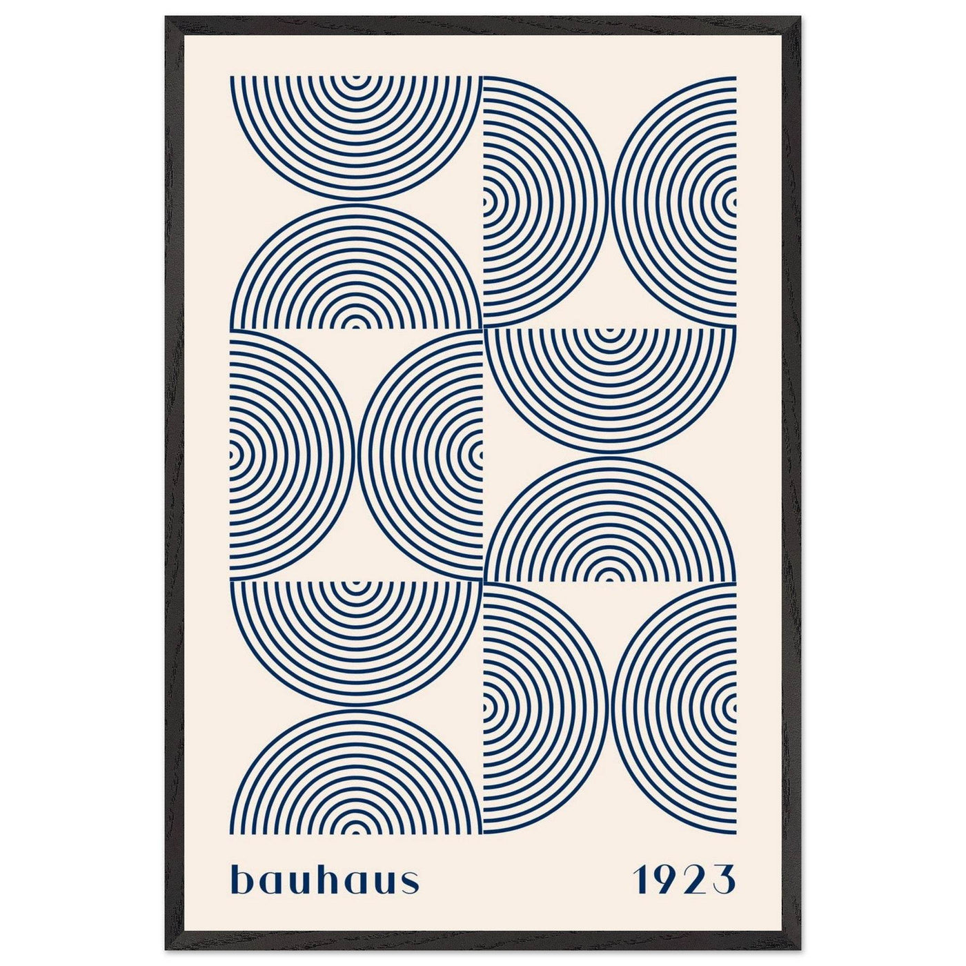 Bauhaus 1923 Navy & Beige - Vibrantwalls