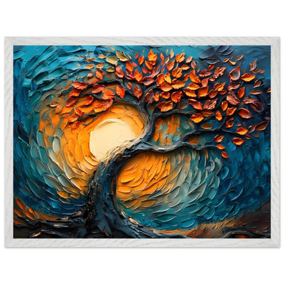 Palette Knife Tree of Life Framed - Vibrantwalls