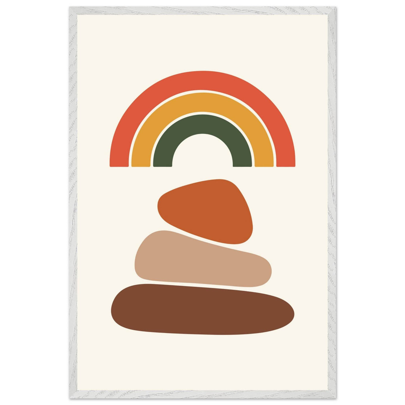 Desert Rainbow & Stone Stack - Vibrantwalls