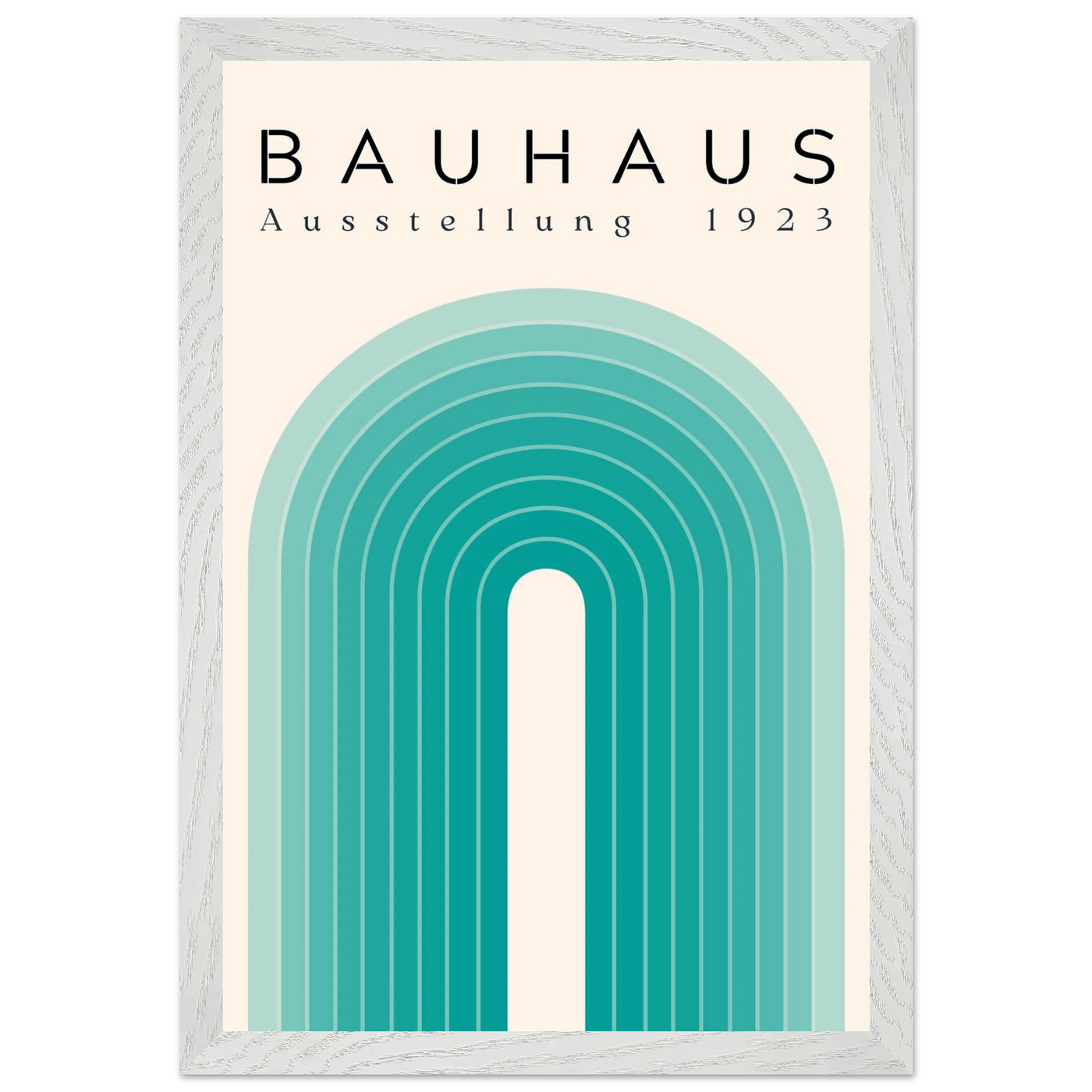 Bauhaus Ausstellung 1923 Teal & Cream - Vibrantwalls