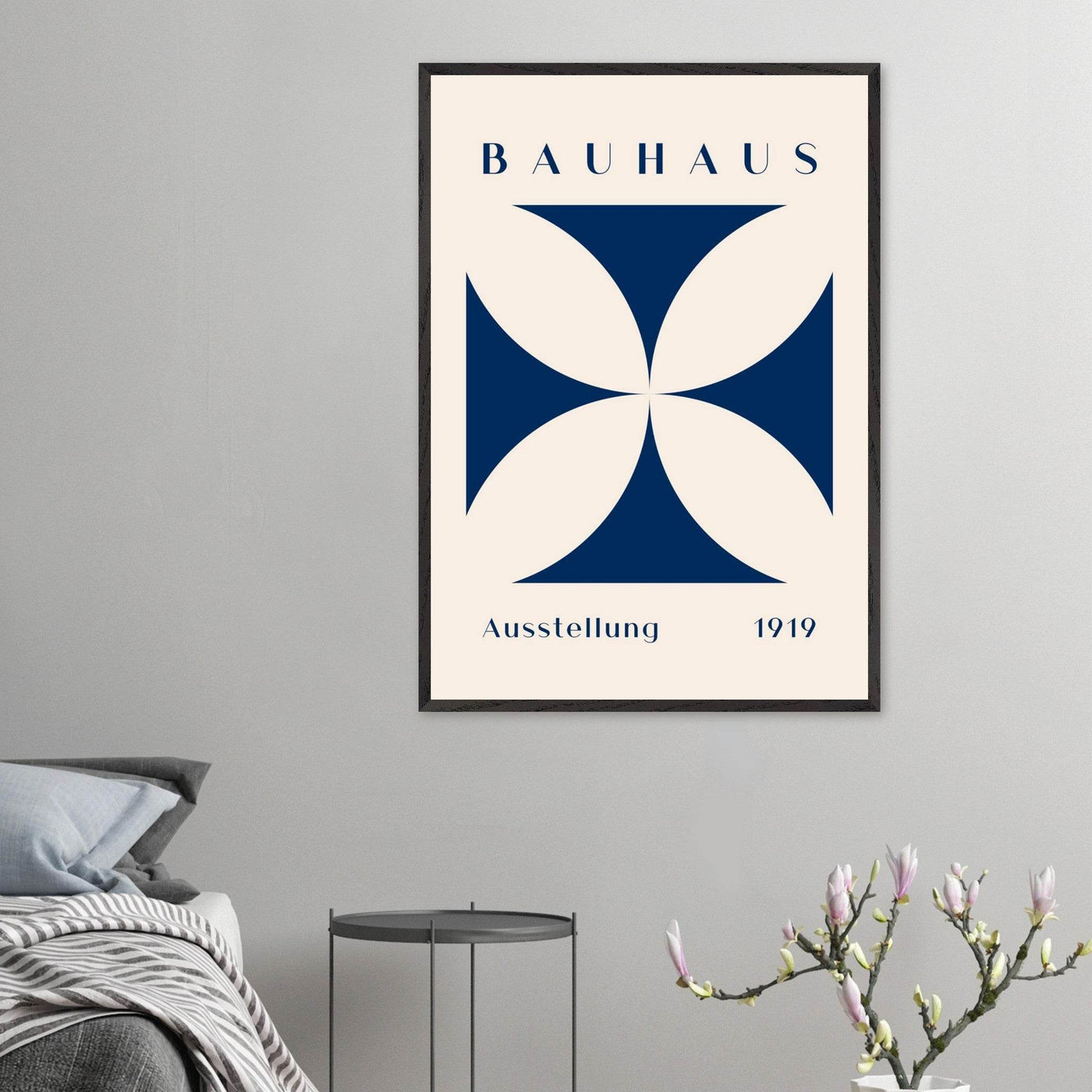 Bauhaus Exhibition 1919 - Navy Cream - Vibrantwalls