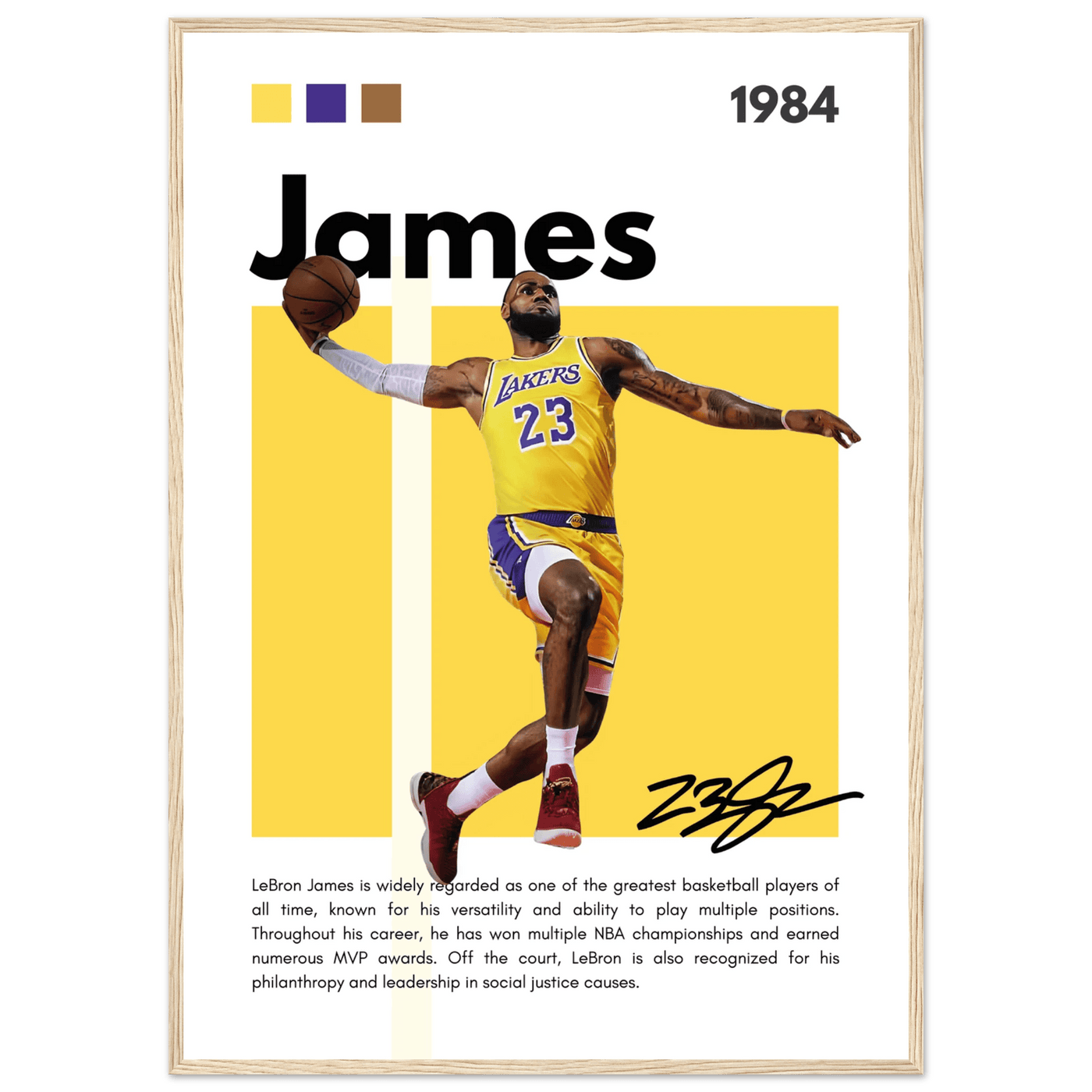 LeBron James King James Lakers Art Print - Vibrantwalls
