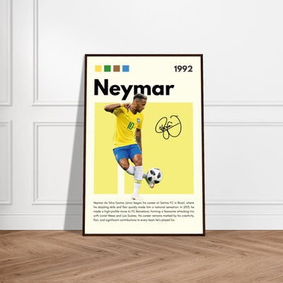 Neymar Jr. Brazilian Football Legend Framed Poster – Vibrant Pop Art Football Print Vibrantwalls