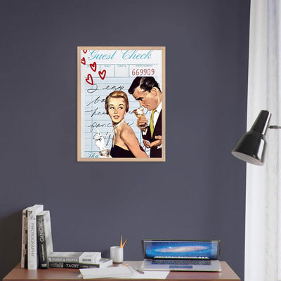 Retro Romance Cocktail Vintage Love Bar Art - Vibrantwalls