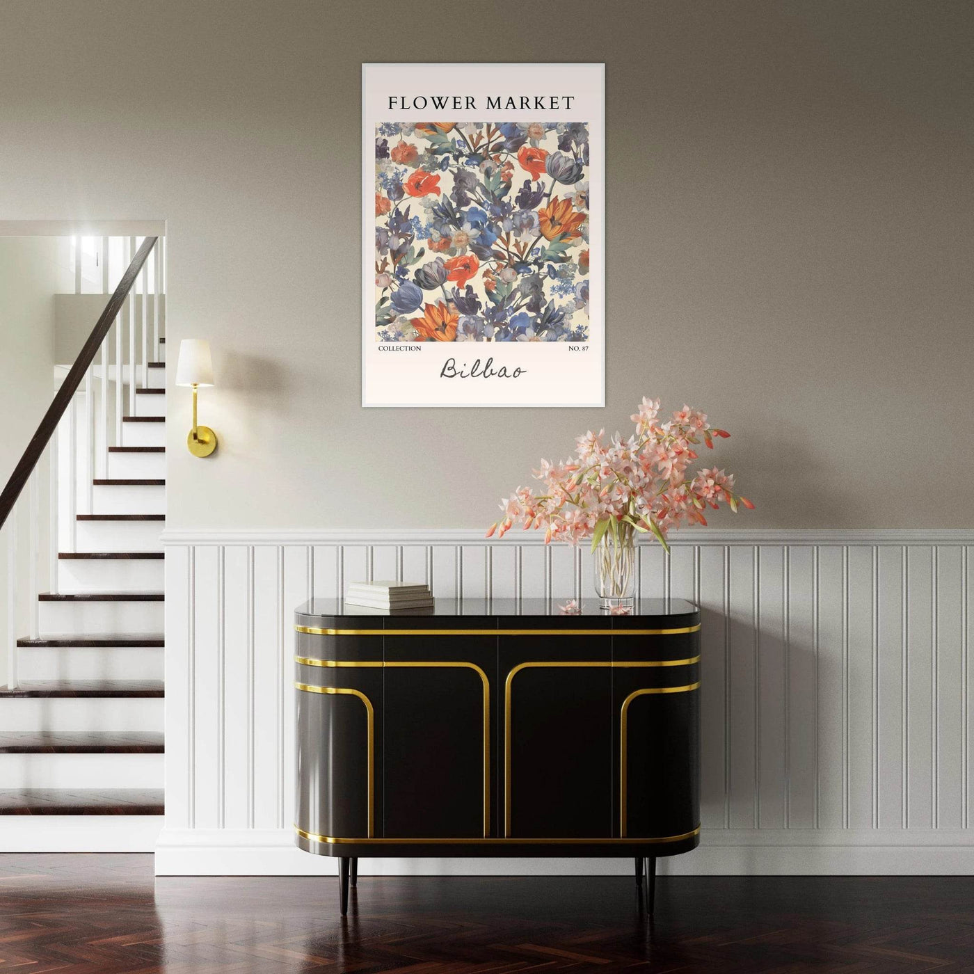 Flower Market Bilbao Print – Elegant Floral Framed Poster | Vibrant Nature & Botanical Art, Ready-to-Hang - Vibrantwalls