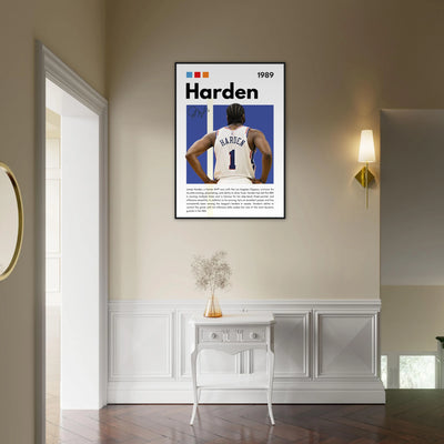 James Harden The Beard Clippers Framed Poster Vibrantwalls