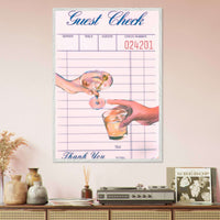 Guest Check Cheers Poster Wall Art - Vibrantwalls