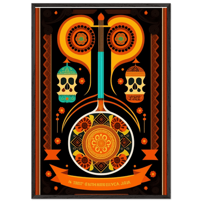 Vibrant Day of the Dead Guitar - Vibrantwalls