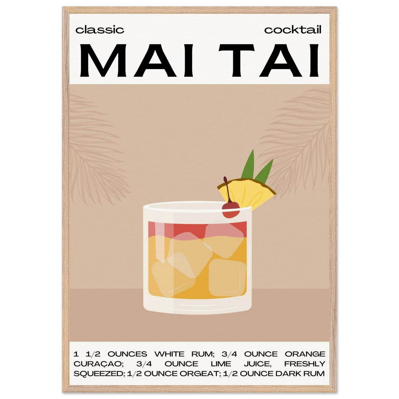 Mai Tai Cocktail - Vibrantwalls