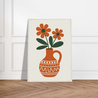 Abstract Floral Vase Art - Vibrantwalls