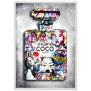 Vibrant Pop Art Chanel Perfume Bottle Print - Graffiti Chic Wall Decor for Fashion Lovers - Vibrantwalls