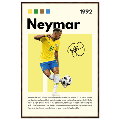 Neymar Jr. Brazilian Football Legends Poster Wall Art - Vibrantwalls