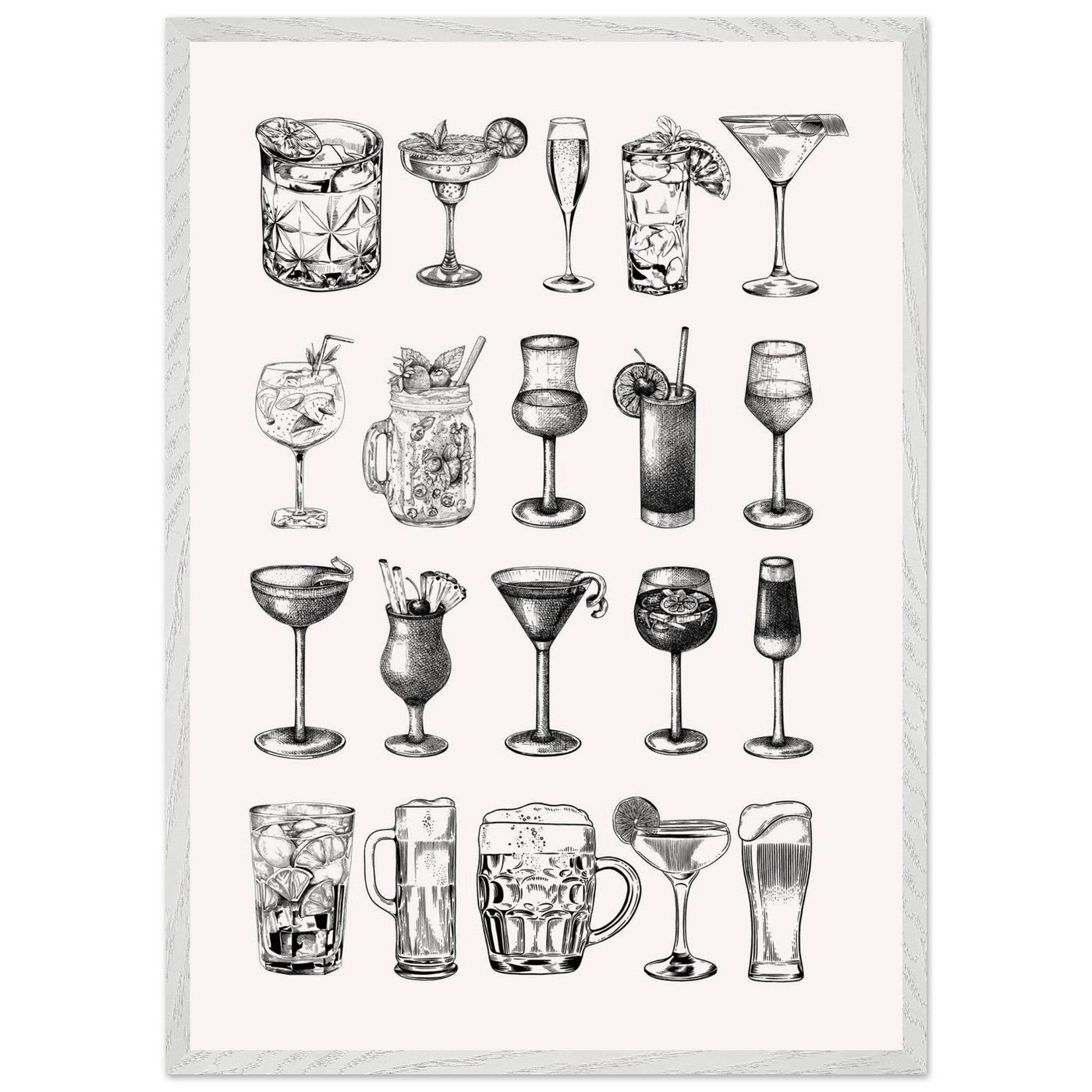 Gin Tonic Cocktail Recipe Vintage Style Art - Vibrantwalls