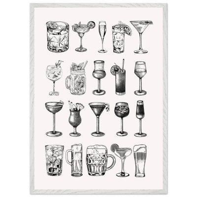 Gin Tonic Cocktail Recipe Vintage Style Art - Vibrantwalls