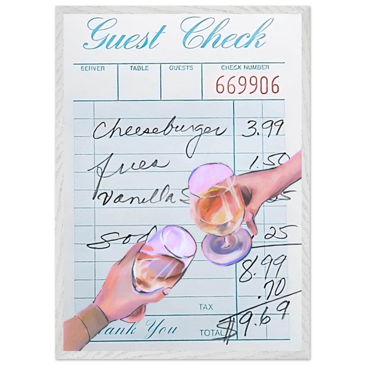 Guest Check & Cocktail Toast - Vibrantwalls