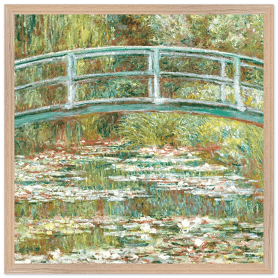 Bridge Over a Pond Art Print - Water Lilies Decorative Artwork for Your Space - Vibrantwalls