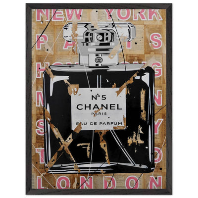 Chanel No. 5 Abstract Luxury Perfume Art Print – Premium Framed Pop Art for Modern Interiors - Vibrantwalls