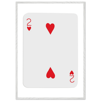 Two of Hearts Poker Card Print - Framed Wall Art, Eco-Friendly Wood Frame in Your Choice of Size & Finish - Vibrantwalls