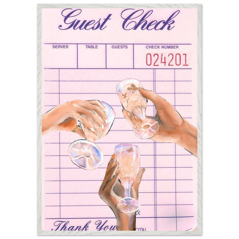 Guest Check Crystal Glasses Wall Art - Vibrantwalls