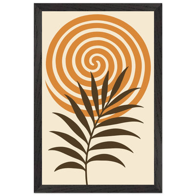 Abstract Palm Leaf & Swirl - Vibrantwalls