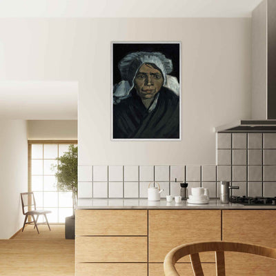 Peasant Woman Sculpture - Exquisite Head of a Peasant Woman Art Piece - Vibrantwalls