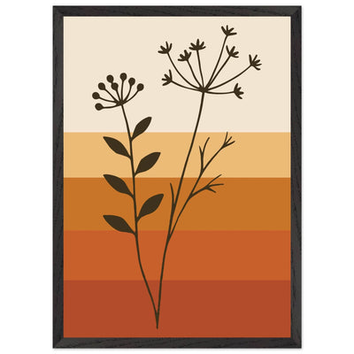 Abstract Floral Earth Tones - Vibrantwalls