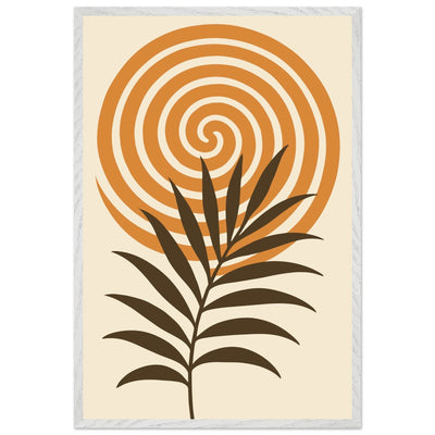 Abstract Palm Leaf & Swirl - Vibrantwalls