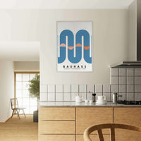 Bauhaus Style The Blue Wall Art - Vibrantwalls