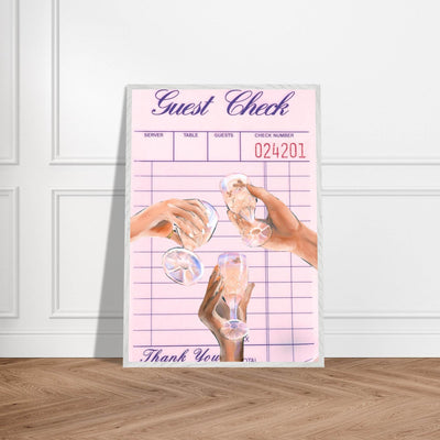 Guest Check & Crystal Glasses - Vibrantwalls