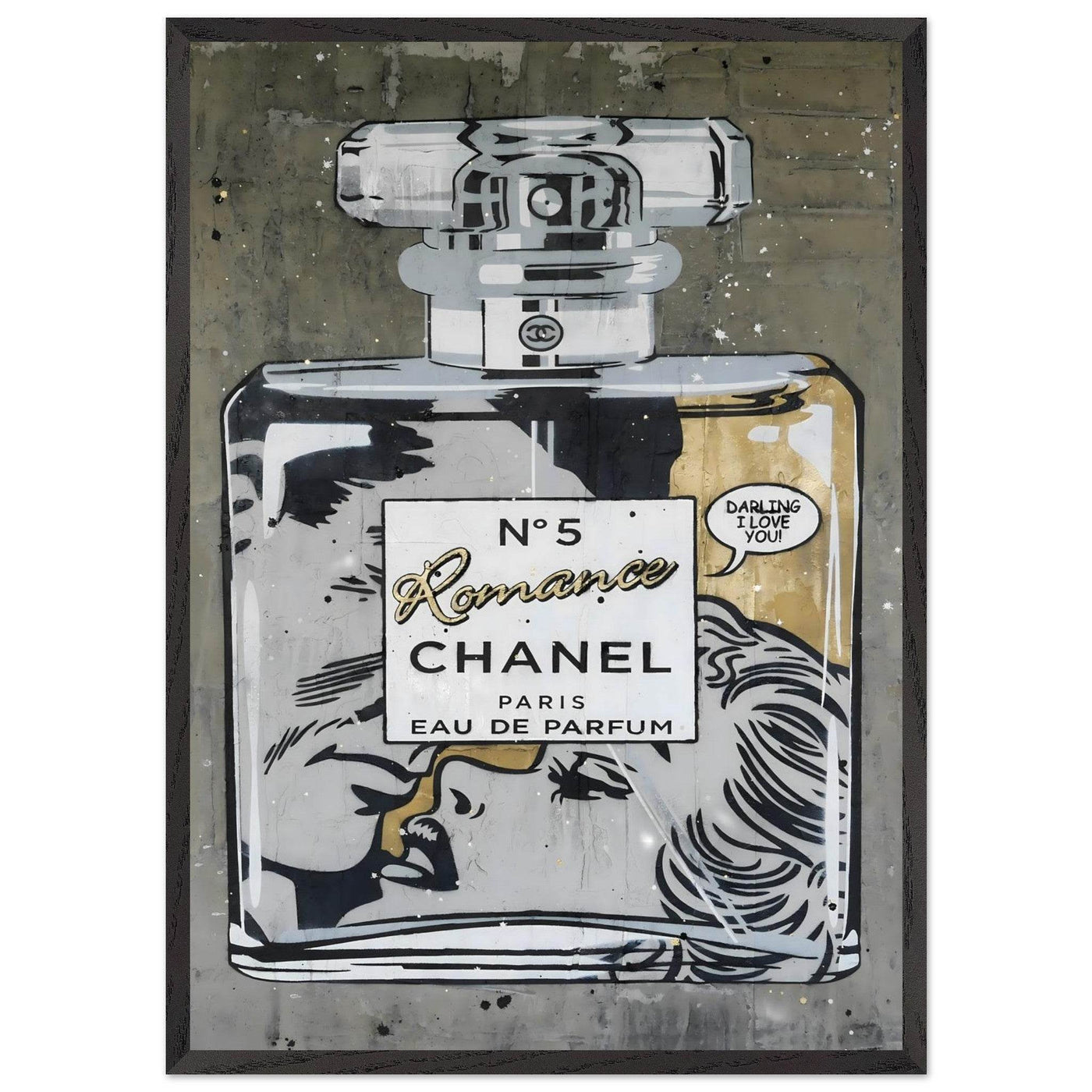 Chanel No. 5 Pop Art Print: Iconic Perfume Art with a Comic Twist, Framed in Your Choice of Style - Vibrantwalls